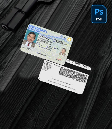 USA Michigan driving license PSD